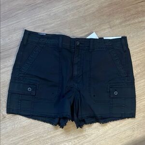 American Eagle Outfitters Black Frayed Hem Shorts